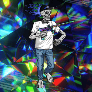 Adrenaline Skully NFT - Prism in Casual with Hat and Ring - Adrenaline